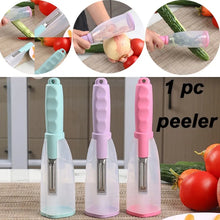 將圖片載入圖庫檢視器 Multifunctional Storage Peeling Knife Type Peeling Knife With Storage Box Vegetable Fruit Peeler Supplies Household Kitchen Tool
